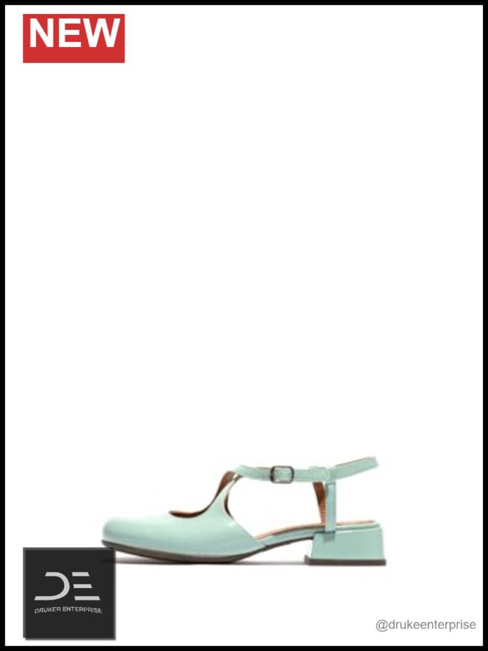 Patent Leather Crisscross Strap Block Heel Pumps